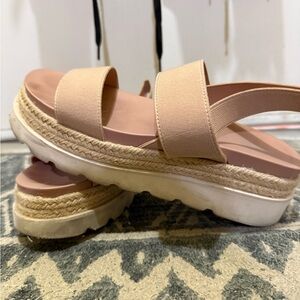 Madden Girl Beige Platform Sandals